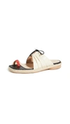 ROSIE ASSOULIN PLEATED FUNKY TOE ESPADRILLE SLIDES