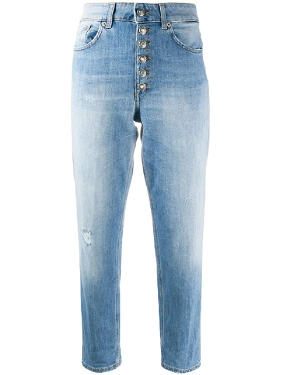 Dondup Koons Loose-fit Cropped Jeans In Blue