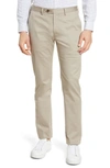 Ted Baker Slim Fit Smart Satin Chino Pants In Stone