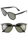 Ray Ban Ray-ban Polarized Sunglasses, Rb4306 54 In Black/ Green Solid