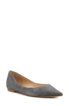 Botkier Annika Pointed Toe Flat In Slate Suede