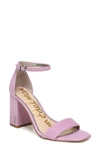 Sam Edelman Daniella Ankle Strap Sandal In Purple Jam Suede