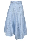 JW ANDERSON JW ANDERSON STRIPED BELTED SKIRT
