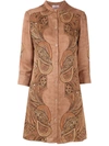 Amir Slama Silk Shirt Dress In Brown