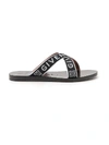 GIVENCHY GIVENCHY LOGO CROSSOVER STRAP SANDALS