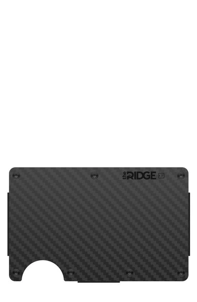 The Ridge Carbon Fiber Money Clip Card Case In Black