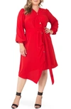 STANDARDS & PRACTICES STANDARDS & PRACTICES ASYMMETRICAL LONG SLEEVE SHIRTDRESS,FD9801506P