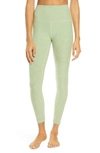 Beyond Yoga Midi High Waist Leggings In Pale Pine-glade Green