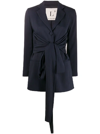 L'autre Chose Belted Blazer In Blue