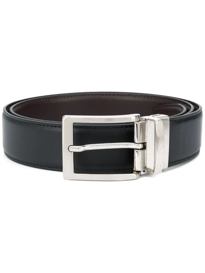 Scarosso Square Buckle Belt In Black Calf