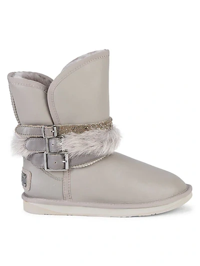 Australia Luxe Collective Women's Hatchet Shearling & Double-face Sheepskin Leather Boots In Grey