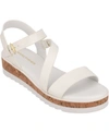 Marc Fisher Women's Grandie Treaded Flatform Wedge Sandals In White
