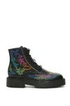 DAWNI WESTERN RAINBOW COMBAT BOOTS,CA7955 BLACK