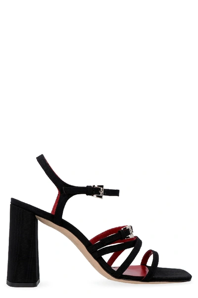 By Far Goldie Heeled Sandals In Black