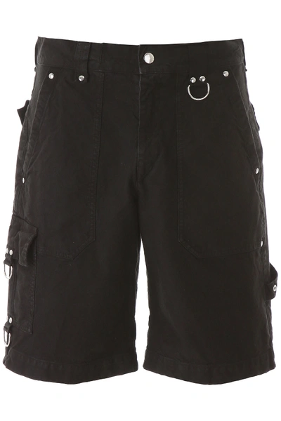 Phipps D-ring Organic Cotton-twill Shorts In Black