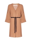 Blanca Vita Crepe Shirt Dress In Brown