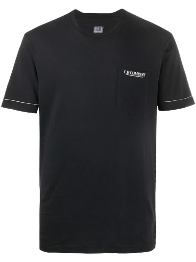 C.p. Company Logo T-shirt In Blue