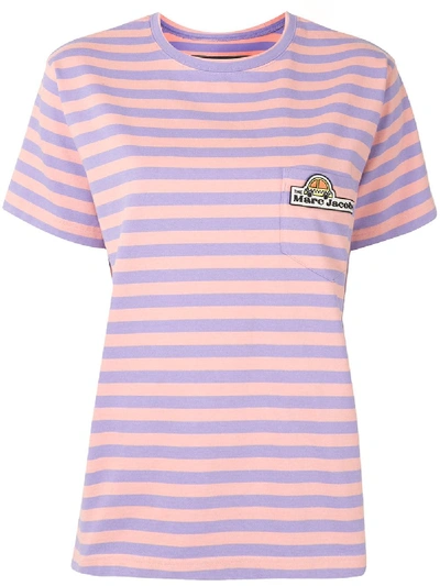 The Marc Jacobs The Surf Striped T-shirt In Pink