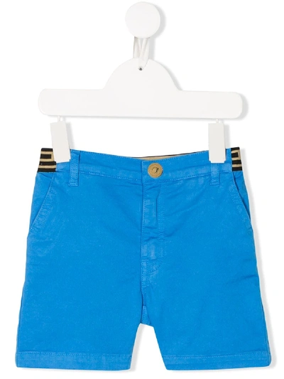 Young Versace Babies' Logo-waistband Chino Shorts In Blue