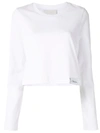 3.1 Phillip Lim / フィリップ リム Logo Patch Cropped T-shirt In White
