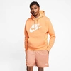 Nike Men's Sportswear Club Fleece Hoodie In Orange