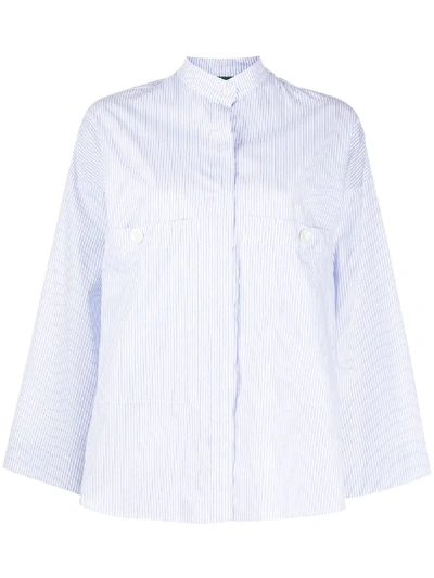 Jejia Pinstripe Flared Shirt In 80