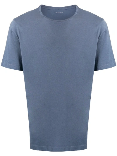 Corneliani Crew Neck T-shirt In Blue