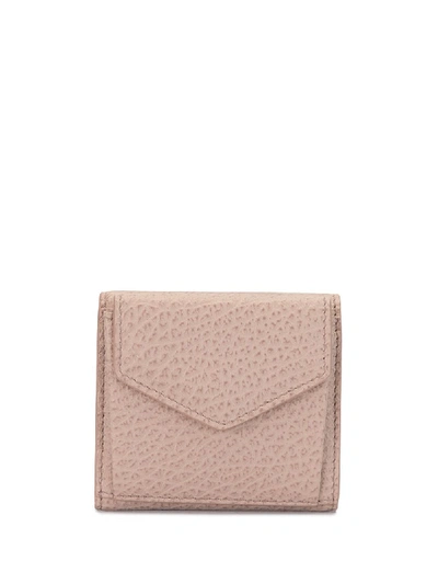 Maison Margiela Stitch Detail Compact Wallet In Pink