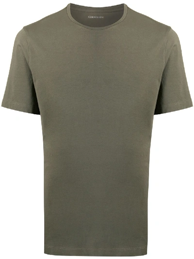 Corneliani Crew Neck T-shirt In Green