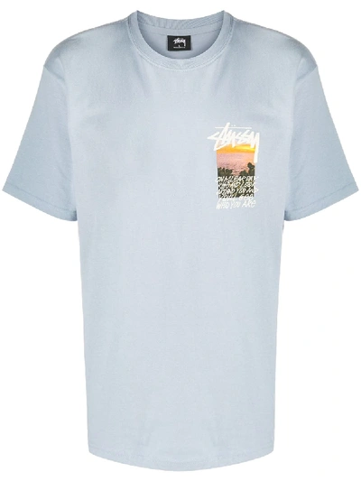 Stussy Clear Day T-shirt In Blue