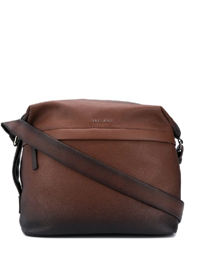 Orciani Leather Shoulder Bag In Brown