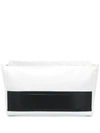 PLAN C LARGE MONOCHROME PANELLED CLUTCH BAG