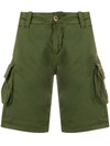 Alpha Industries Logo-embroidered Cargo Shorts In Green