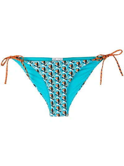Diane Von Furstenberg Kate String Bikini Bottoms In Blue