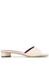 STAUD SQUARE FRONT HEELED MULES