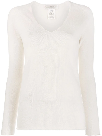 Lamberto Losani Raglan-sleeve Knitted Top In Neutrals