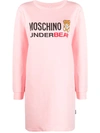 MOSCHINO UNDERBEAR LOGO-PRINT T-SHIRT DRESS