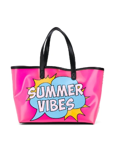 Mc2 Saint Barth Kids' Las Vegas Beach Bag In Pink