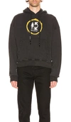 Off-white Spray Circle Hoodie In Black & Multi