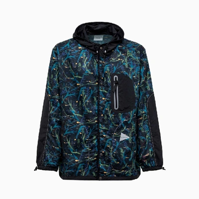 And Wander Parka Jacket Ft063 In Navy