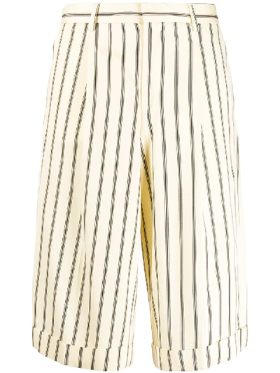 Each X Other Retro Striped Shorts In Neutrals
