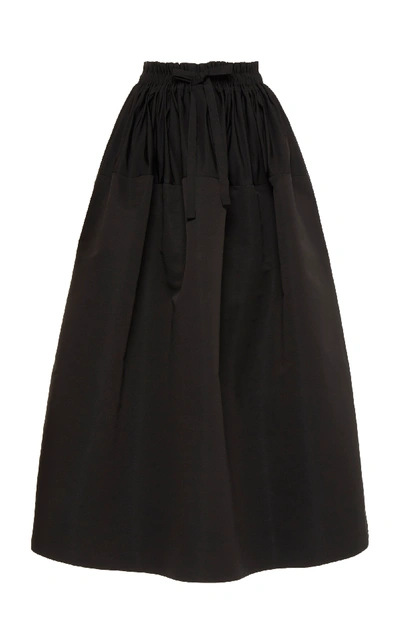 Maison Rabih Kayrouz Gathered Faille Skirt In Black