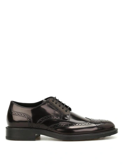 Tod's Perforated Detail Lace In Black