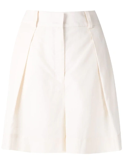 Andrea Marques Pleated Shorts In White