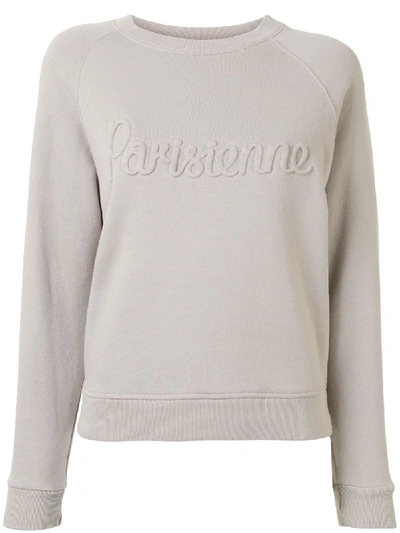 Maison Kitsuné Long-sleeved Sweatshirt In Grey