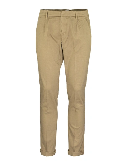 Dondup Gaubert - Stretch Cotton And Linen Trousers Trousers In Beige