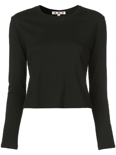 Amo Fitted Knitted Jumper In Black