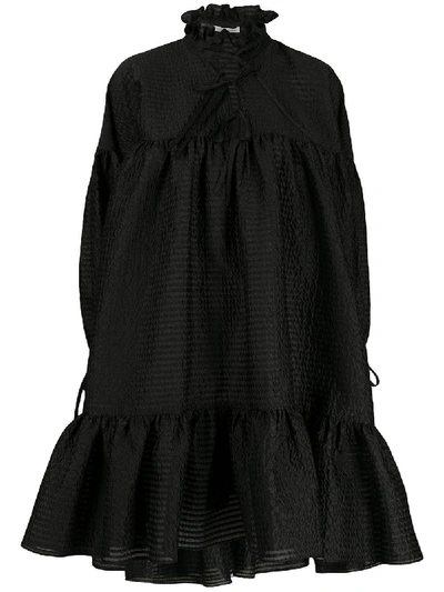 Cecilie Bahnsen Oversized Long-sleeve Dress In Black
