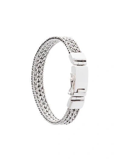 Nialaya Jewelry Braided Chain Bracelet In Silver