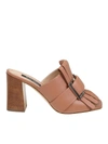 SERGIO ROSSI FRINGED SANDALS IN BROWN,A89050-MFN943-2222